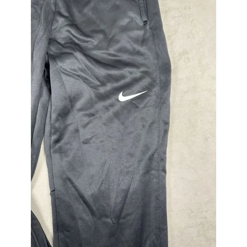 Nike Therma-FIT Boys Youth M Gray Athletic Training Sweatpants Swoosh